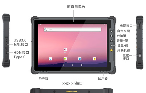 东田国产10.1英寸平板电脑丰富工业接口.png